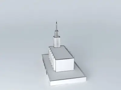 LDS. Templo Mormon, Hamilton New Zealand ,11 th operating temple Free 3D model