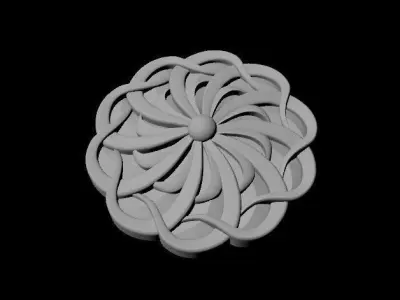 rosette flower 3D model 29