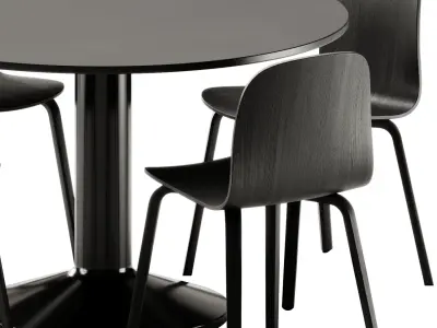 Midst Table and Visu Chair by Muuto 3D model