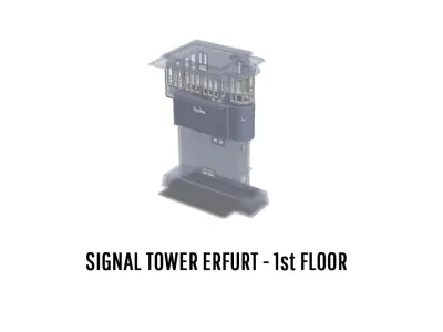 BUILD-0034 Signal Tower Erfurt Station H0-scale 3D print model