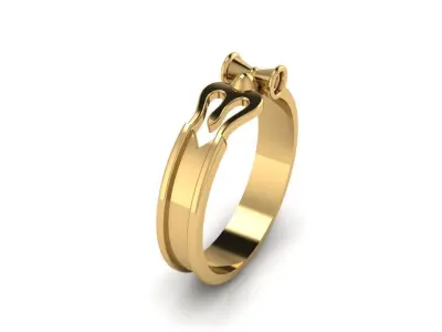 Trishule Ring God ring 3D print model