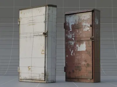 Electric boxs - LowPoly models 3D model