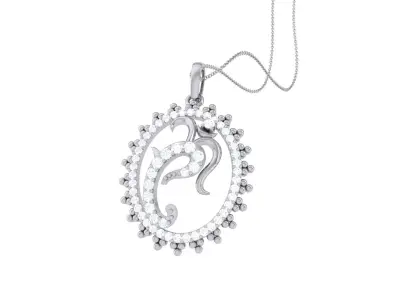 Oum Ganesha Spiritual Pendant 3D print model