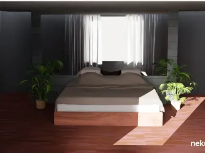 Bedroom Interior - Blender - Cycles X Render 3D model