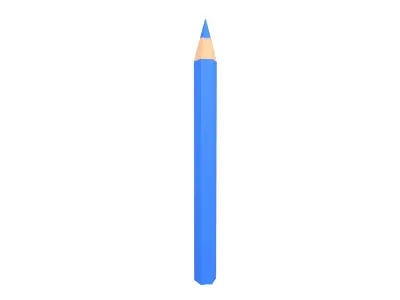 Colored Pencils v1 007 Low-poly 3D model