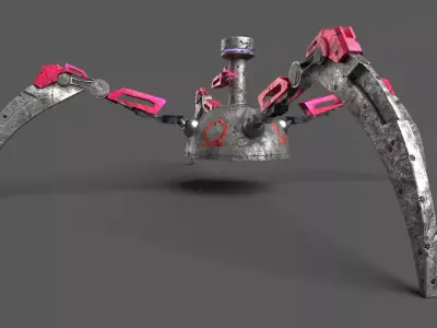 Omega Reaper Spiderbot Aries Reborn Low-poly 3D model