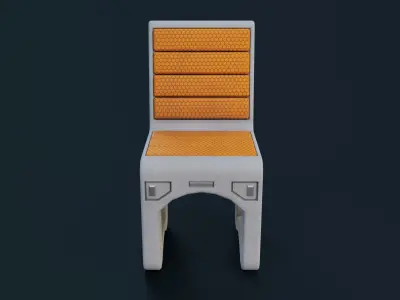 Sci-Fi Chair Low-poly 3D model