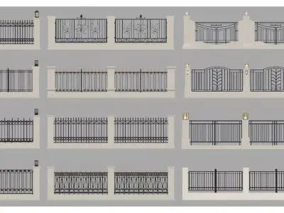  Modern European-style wall 3D model