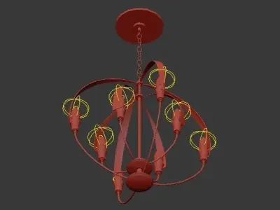 Double Cirque Chandelier 3D model
