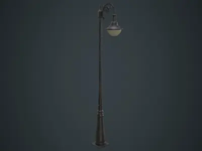 Street Light 4B Low-poly 3D model
