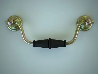 Furniture Door Handle Knob 3d model Low-poly 3D model