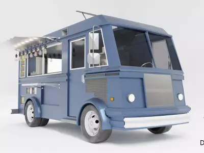 Fast Food Truck - truck 3D Model 3D model