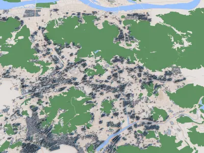 Busan City South Korea 3D model