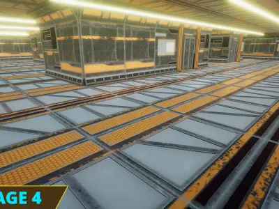 Sci-fi Underground Environment 3D model