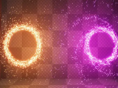 Machinery Particle FX Low-poly 3D model