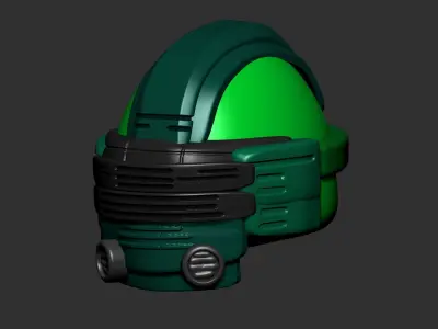helmet high poly sculpt 3d printable  3D model 96