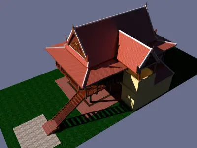 Wood House 3D model