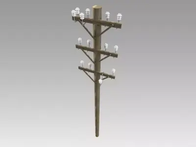 Electric pole 3D model