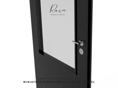 MINIATURE DOLLHOUSE DOOR 1 12 MINI DOOR FOR DOLLHOUSE 3D print model