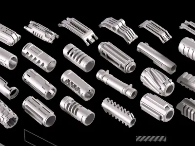 200 Detail Hard Surface Kitbash vol5 3D model