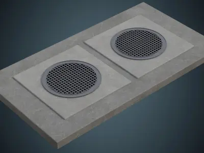 Manhole 2A Low-poly 3D model
