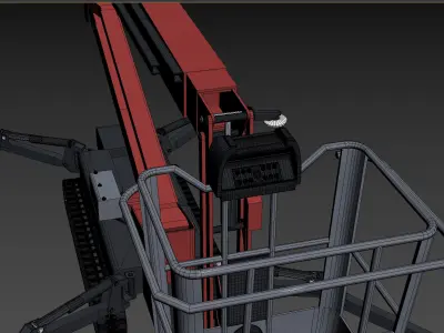 SCI FI Boom lift with Simple Animated Low-poly 3D model