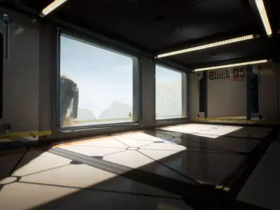 SCI-FI Laboratory Low-poly 3D model