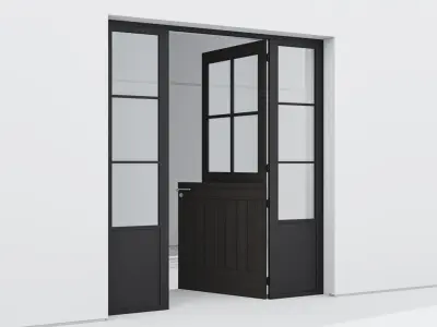 Aluminium door 163 3D model