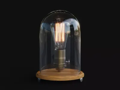 luminaire table lamp with glass dome Free 3D model