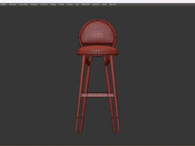 Bar chair dean Low-poly 3D model