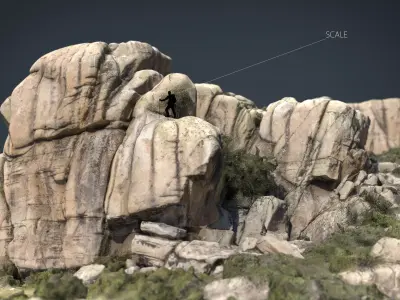 MOUNTAIN ROCKS 9 Low-poly 3D model