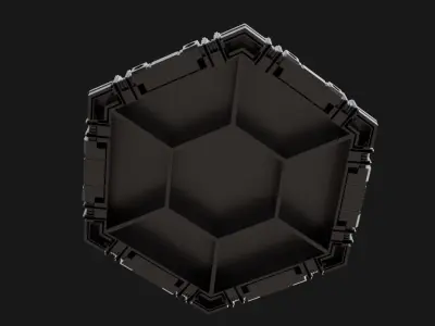 Hexagon Stand Base Diorama Scifi Model A 3D print model