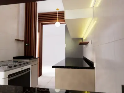 Modern Kitchen Sketchup-Enscape  Low-poly 3D model