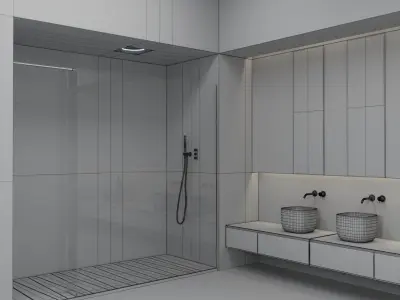 Bathroom furniture set Piana 2 3D model