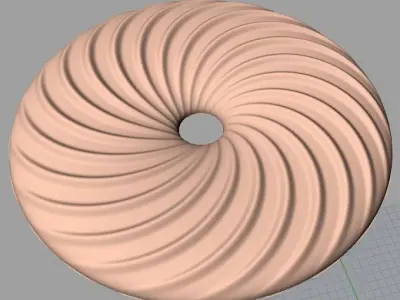 Furniture decoration round flower 3D STL model for CNC E906 3D model