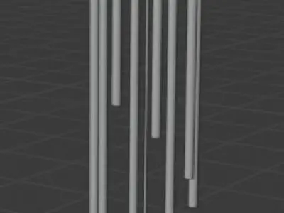 Wind Chimes Low-poly 3D model Low-poly 3D model