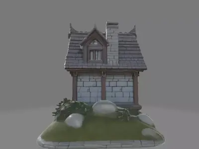 3D House medeival 3D print model