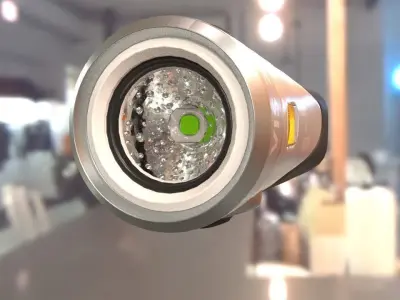 Flash light  Low-poly 3D model