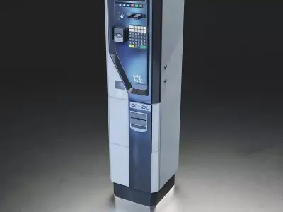 Parking Ticket Machine 3D Model Low-poly 3D model