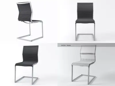 Vittoria modern dining chair 3D model