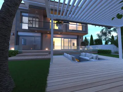 VILLA ATILGAN TEPEOREN GARDEN Low-poly 3D model