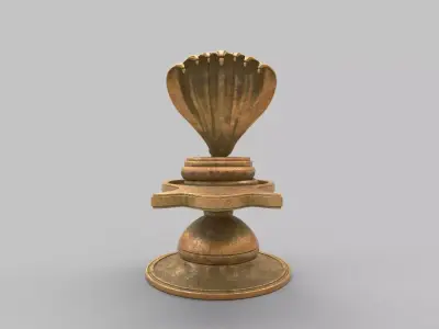 oil lamp peacock 3D model purchase