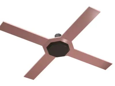 Low Poly Ceiling Fan 3D Model Low-poly 3D model