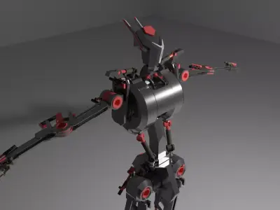 Gundam Skeleton Low-poly 3D model