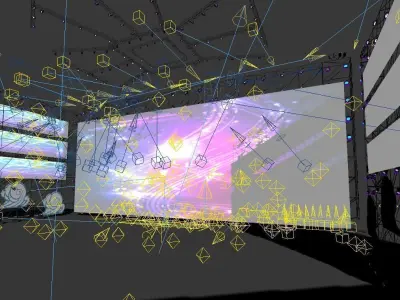 Concert party carnival stage 91 3D model