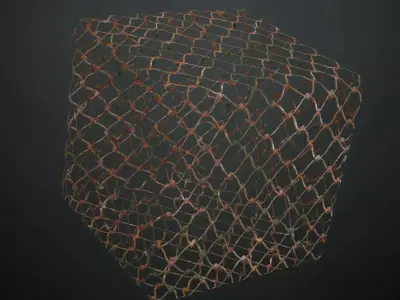 Rusted Fence Metal Perforated PBR Seamless Texture