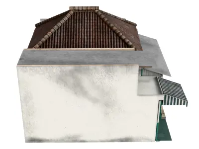 Indonesia Heritage house 3 Kayutangan Low-poly 3D model