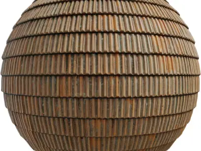 Vintage Clay Pantile Roof Texture