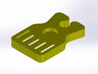 Custom Machined Fixture Plate -SolidWorks 3D CAD Model 3D print model