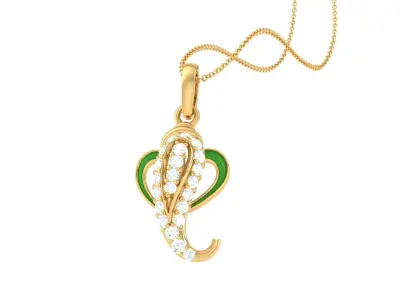 Spiritual Ganesha Pendant 3D print model buy
